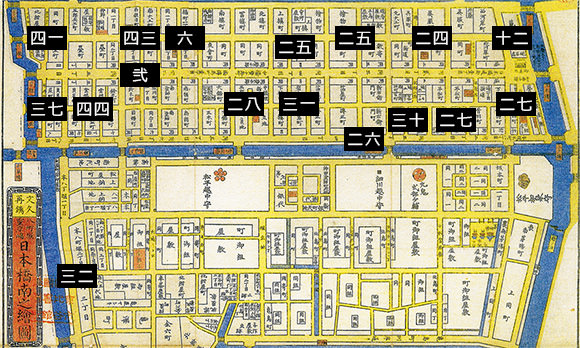 日本橋南の絵図